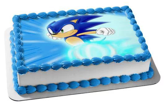 Edible Sonic Cake topper