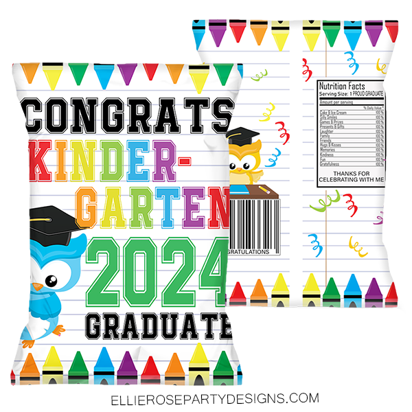 2024 GRADUATION KINDERGARDEN CHIPBAG PARTY FAVOUR FAVOR