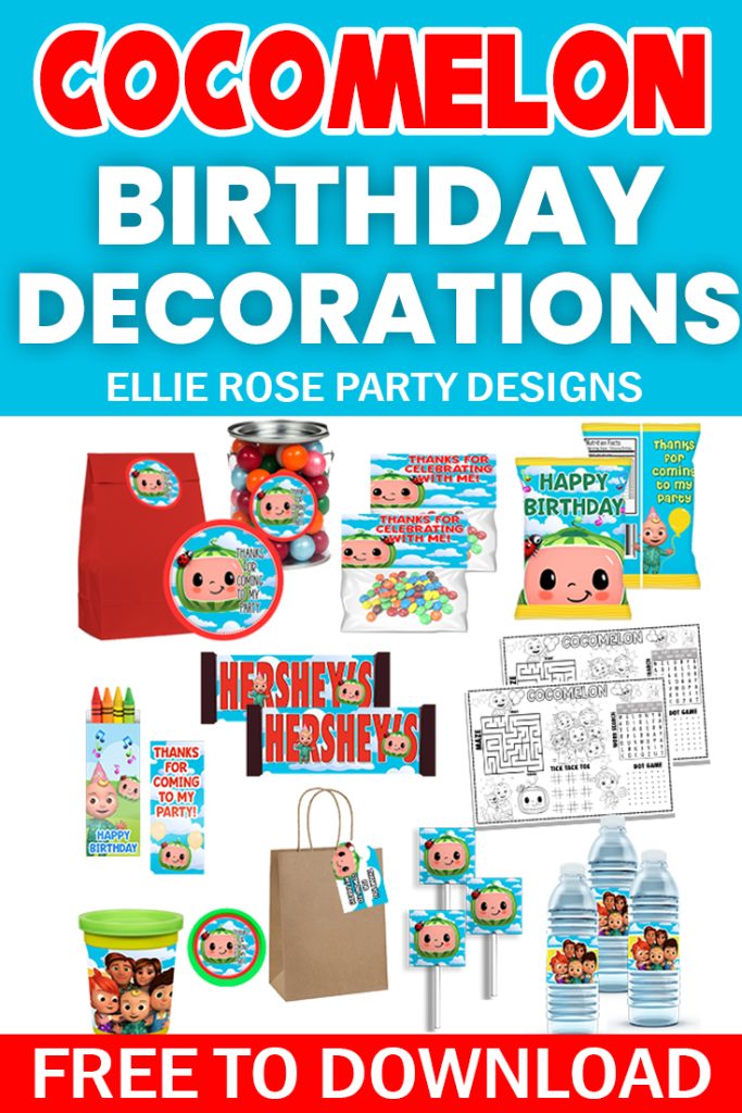 FREE COCOMELON BIRTHDAY DECORATIONS