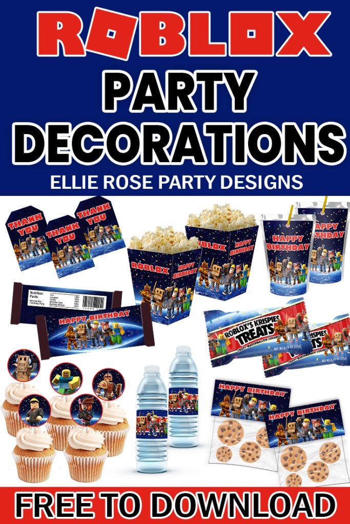 Roblox Birthday Party Decorations Printable Freebies