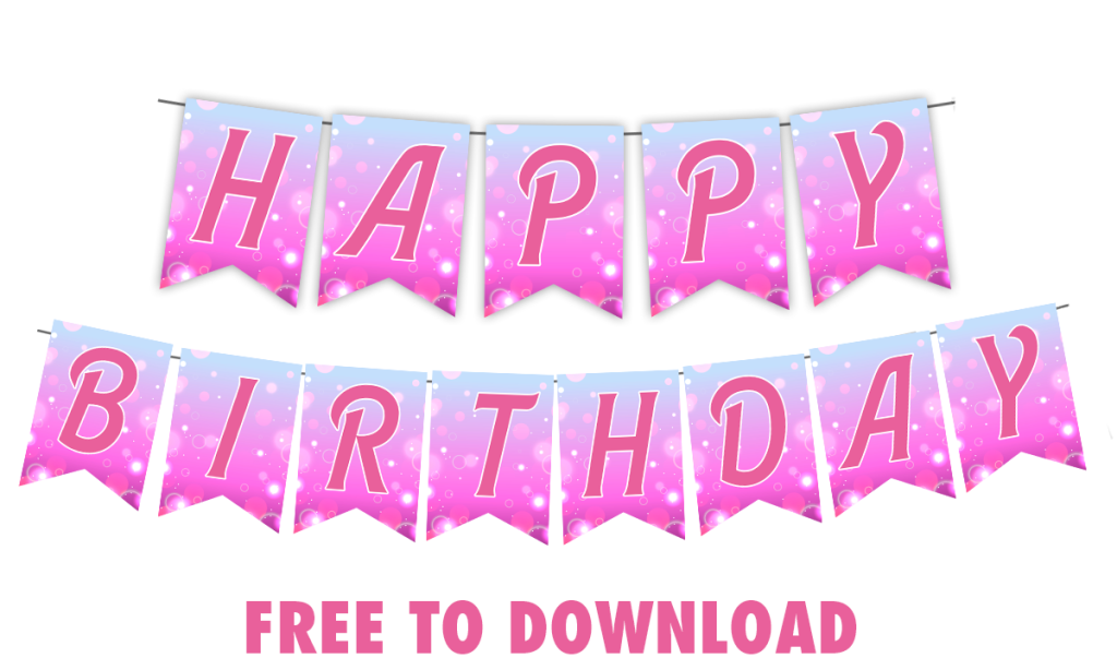 Barbie HAPPY BIRTHDAY BANNER 