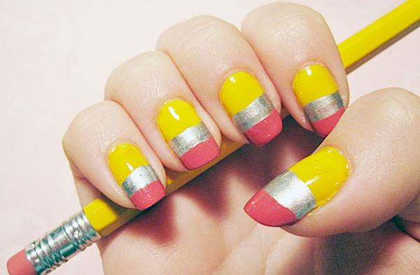 pencil nail art