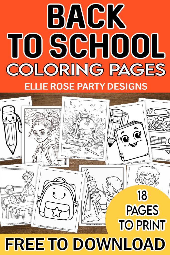 BACK TO SCHOOL COLORING PAGES