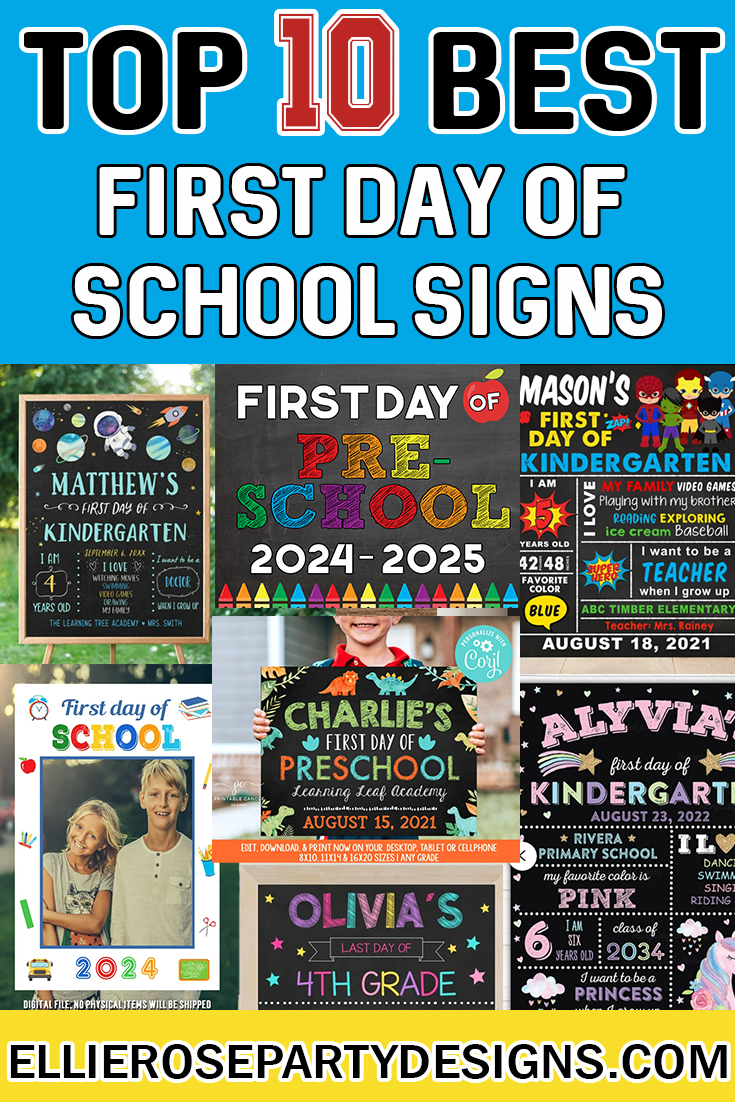 First Day Of School Signs