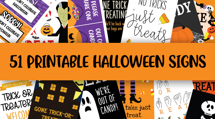 Printable Halloween Signs Feature