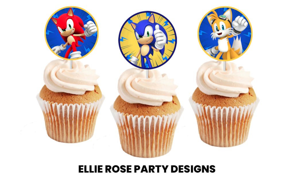 SONIC CUPCAKE TOPPERS