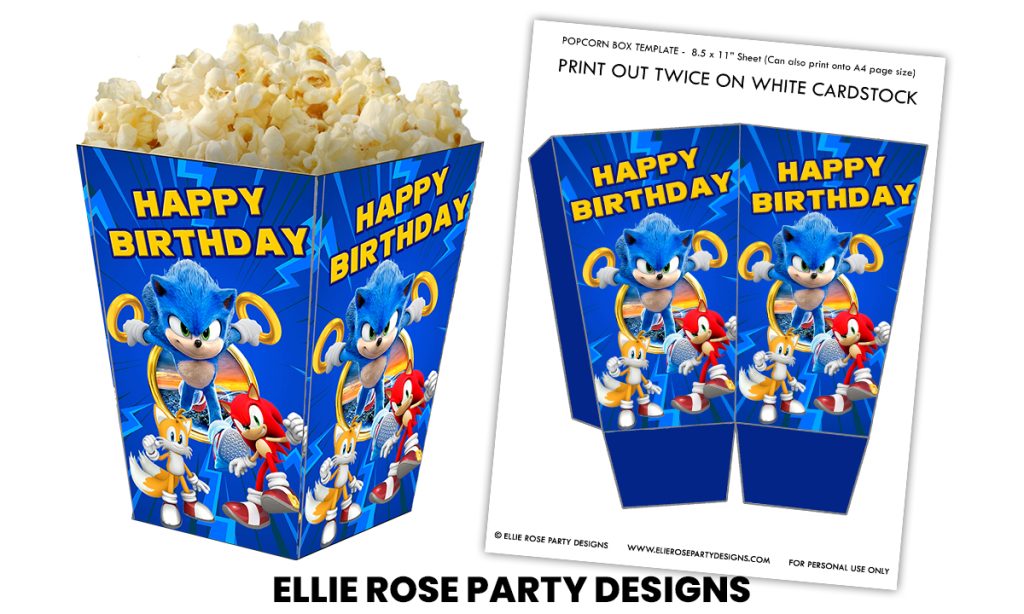 SONIC POPCORN BOX