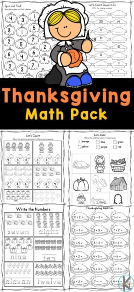 free thanksgiving printable math worksheets 1