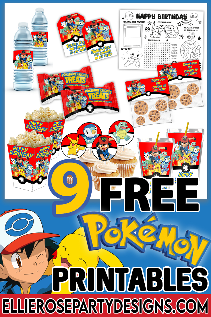 Free Pokemon Birthday Party Ideas | Ellierosepartydesigns.com