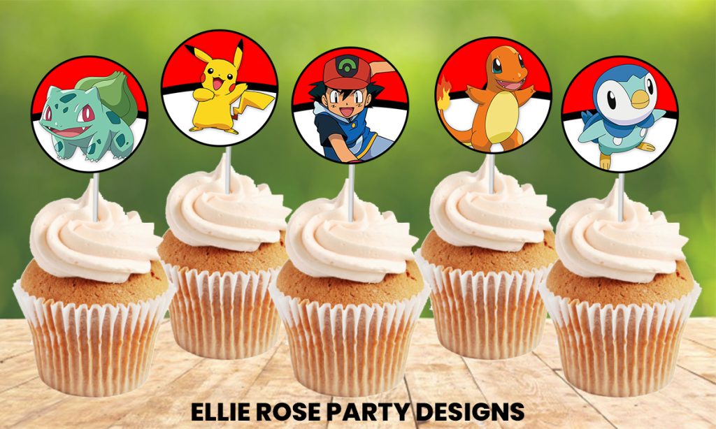 POKEMON CUPCAKE TOPPERS PRINTABLES