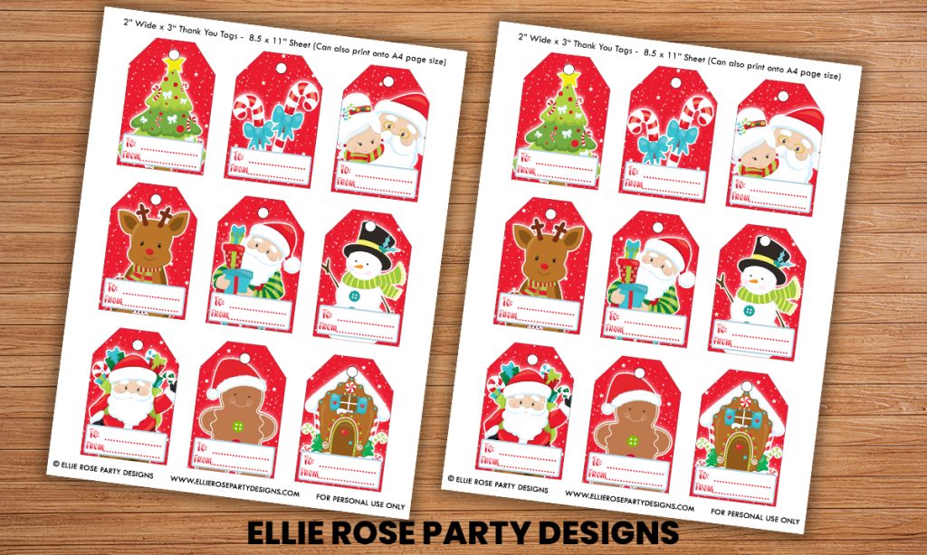 CHRISTMAS PRESENT TAGS PRINTABLE