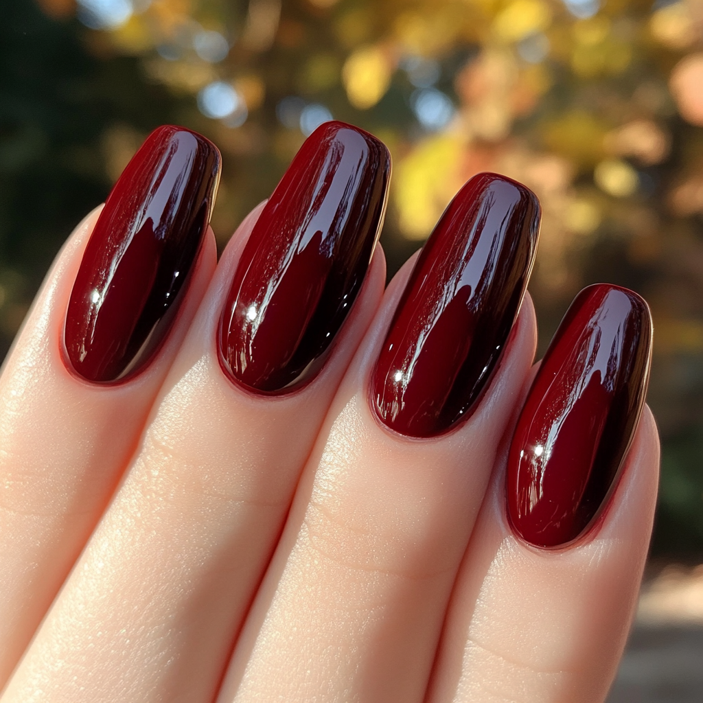 fall nails red