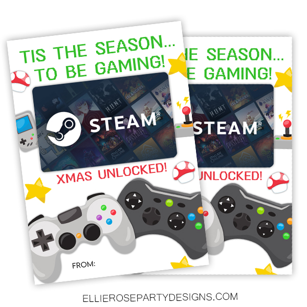 TIS THE SEASON TO BE GAMING VOUCHER CARD TEMPLATE 9E